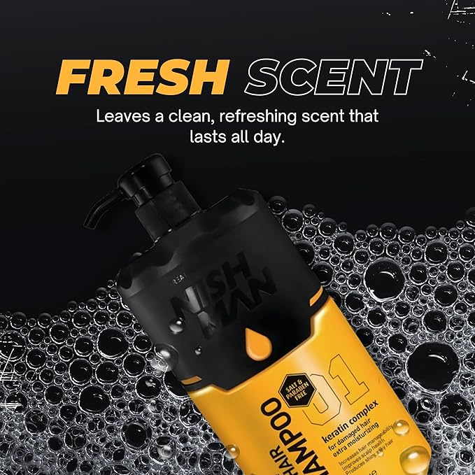 5 Nishman Pro-Hair Keratin Complex Hair Shampoo 01 - 1250ml - Image 4