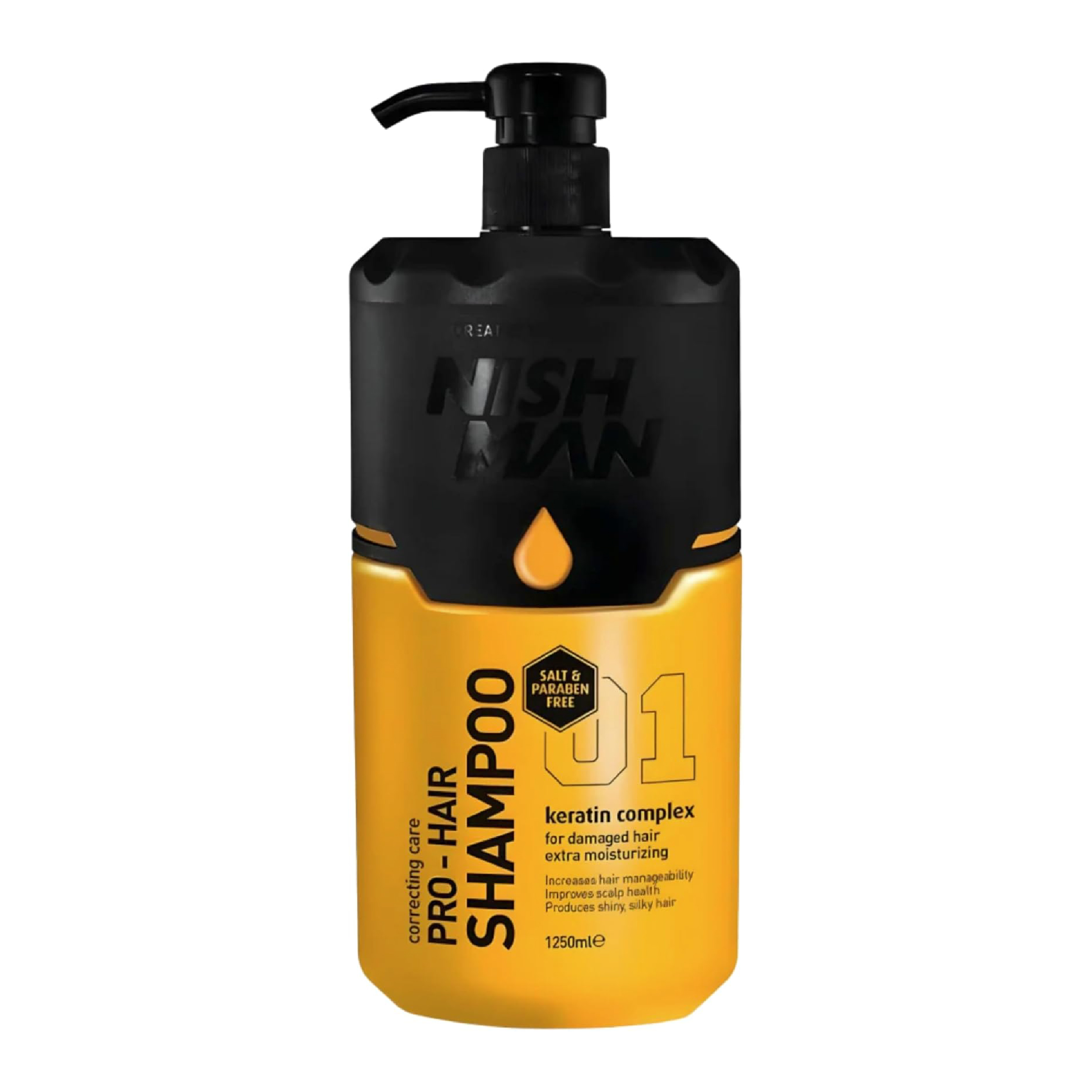 Artboard 1 Nishman Pro-Hair Keratin Complex Hair Shampoo 01 - 1250ml - Image 1
