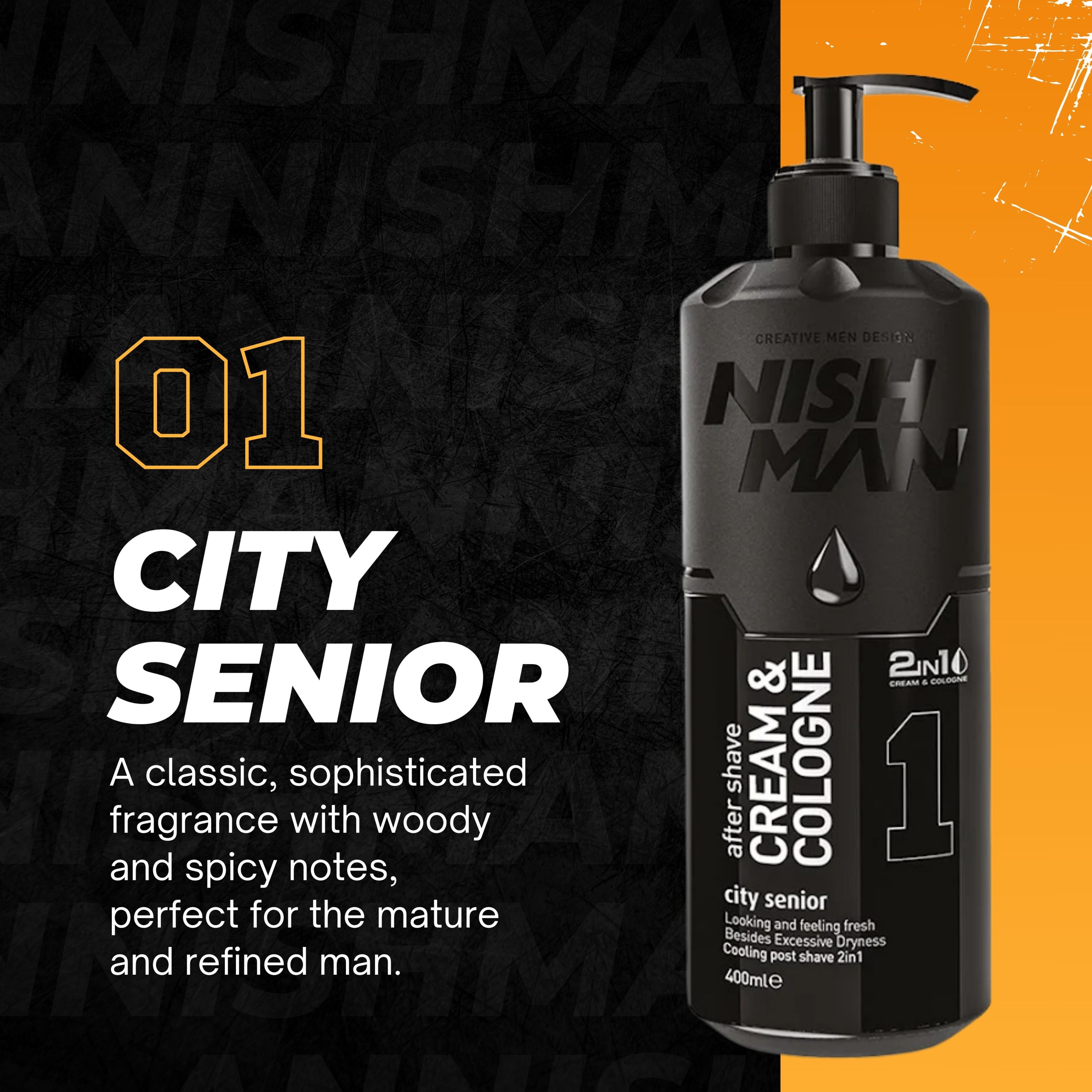 B075LFFTRG.PT01 After Shave Cream & Cologne 2in1 City Senior No.1 400ml - Image 2