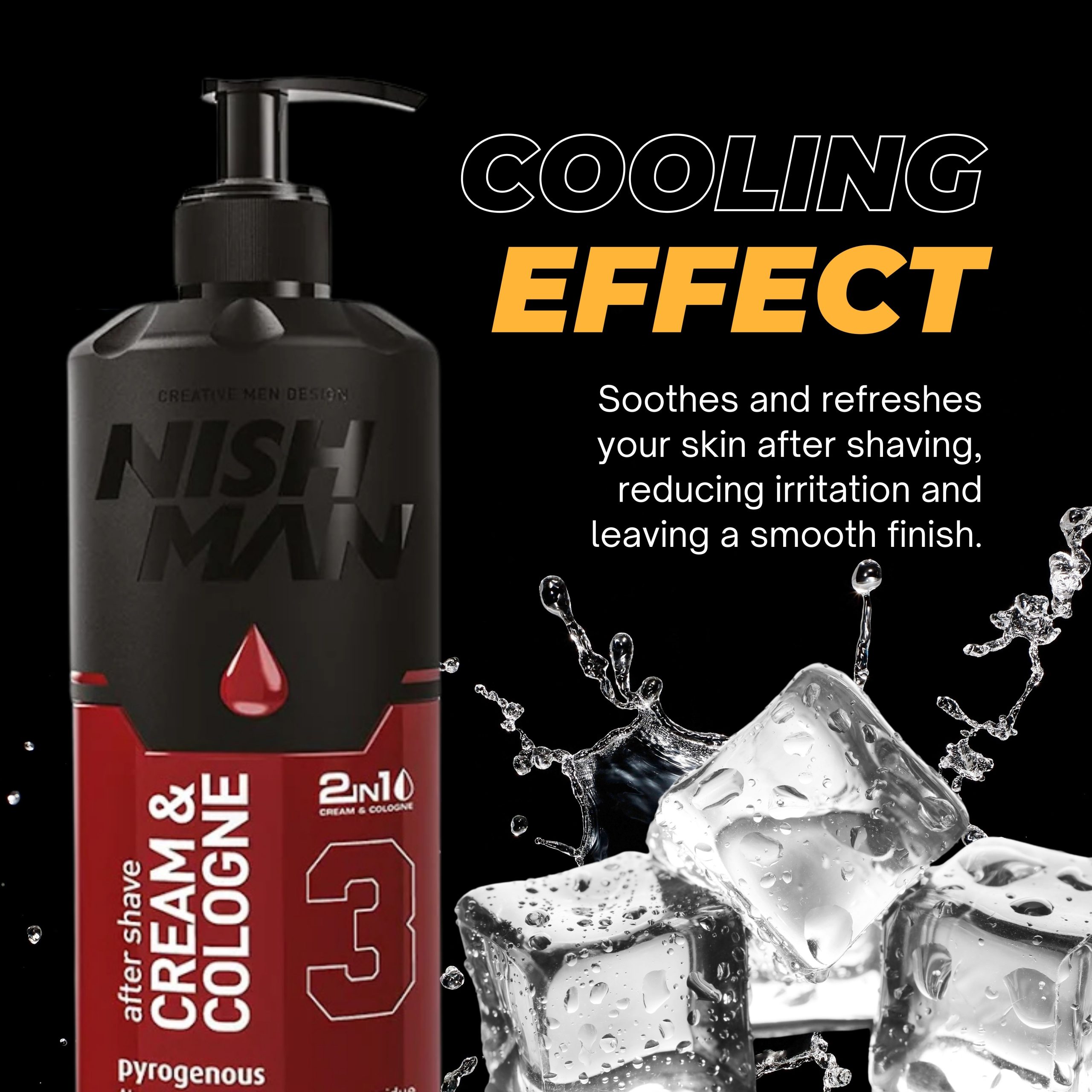 B075LNB1Z4.PT03 Nishman After Shave Cream & Cologne 2in1 Pyrogenous No.3 (400ml) - Image 4