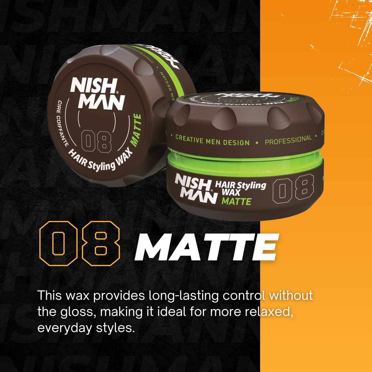 Hair Styling Wax Matte | 08 - 150ml - Image 2