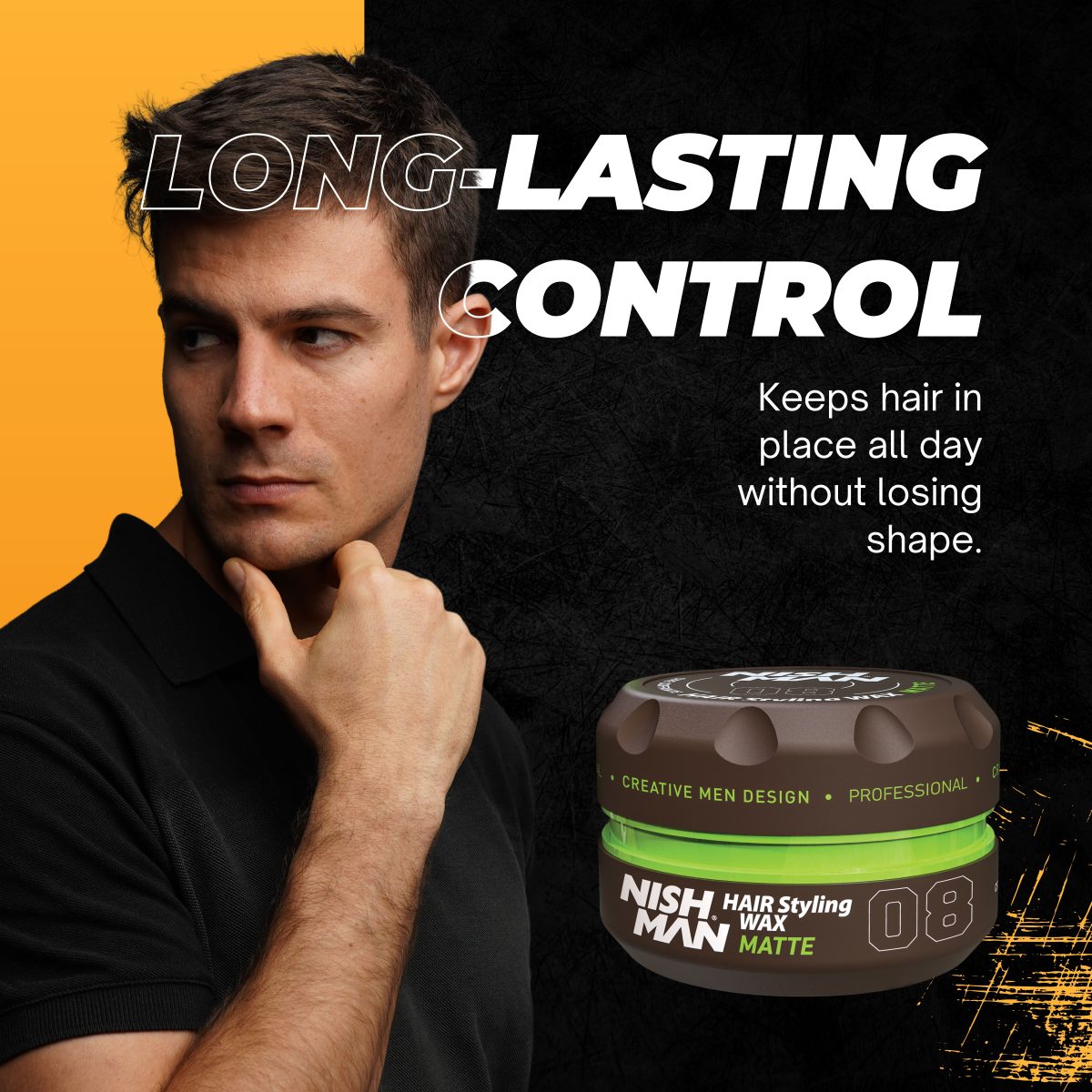Hair Styling Wax Matte | 08 - 150ml - Image 6