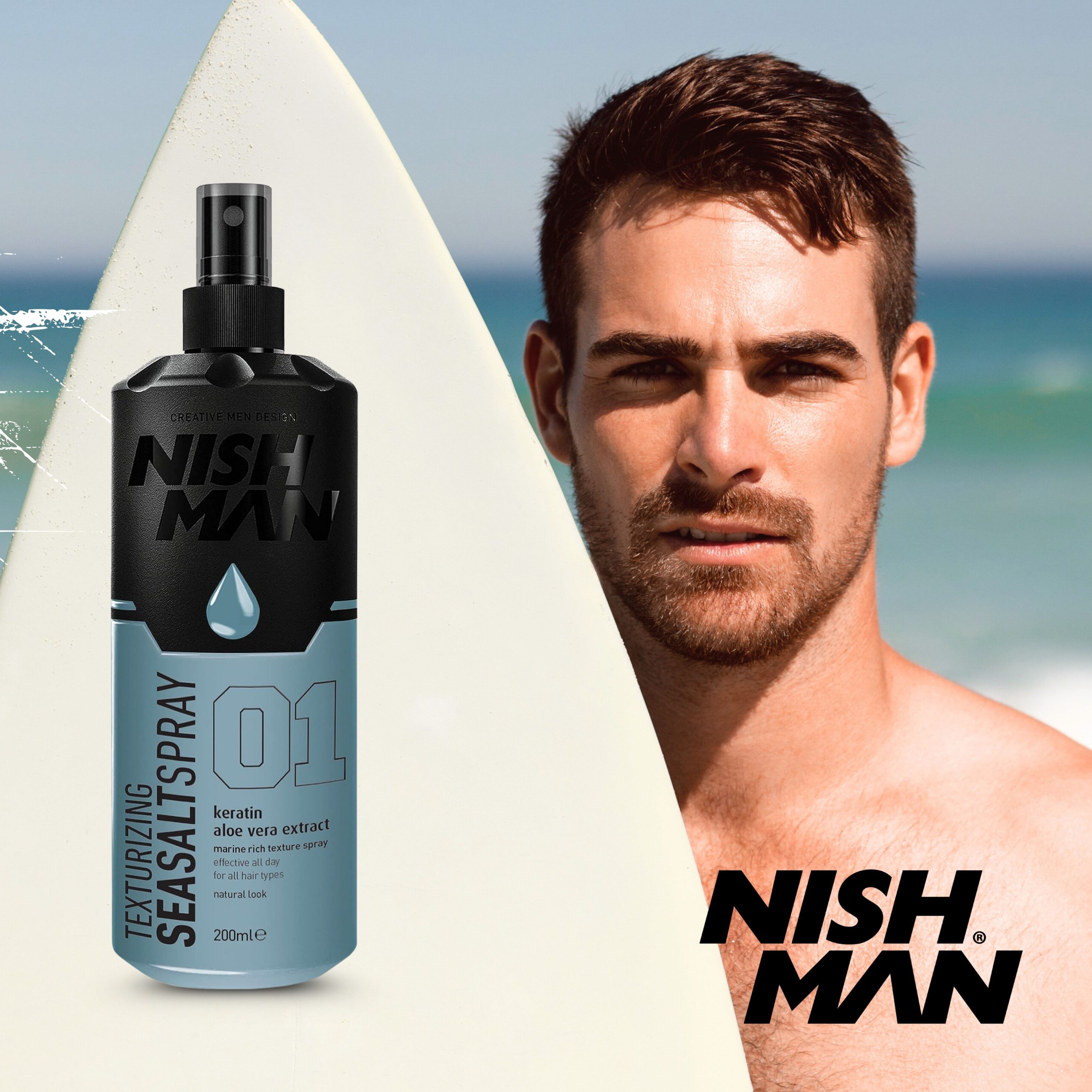 B0B31V7M9H.PT06 Nishman Sea Salt Spray | 01 (Keratin Aloe Vera Extract) - 200ml - Image 7