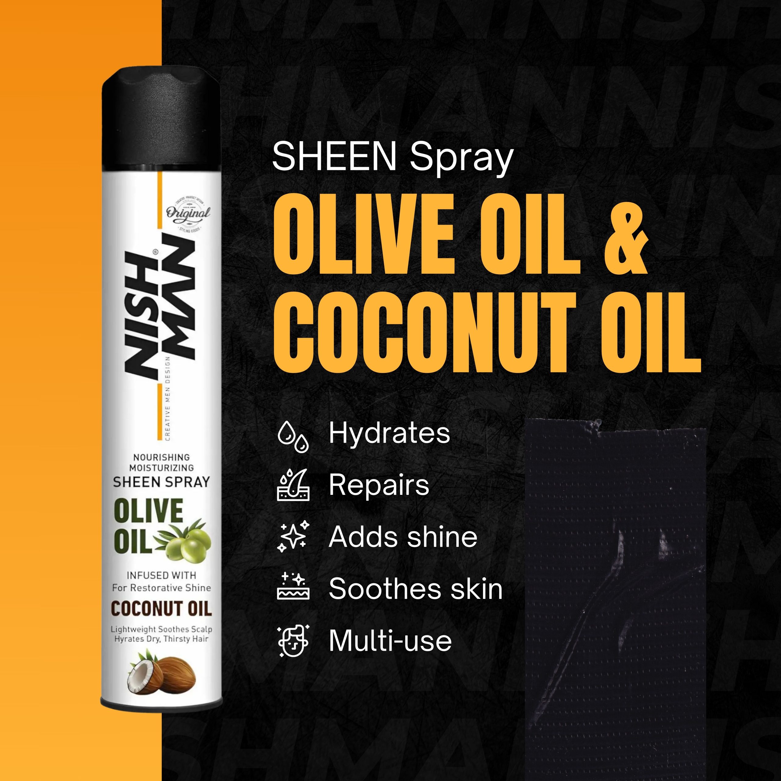 B0BVRFBFM5.PT01 Nishman Olive Oil Sheen Sprey Coconut Oil - 400ml - Image 2