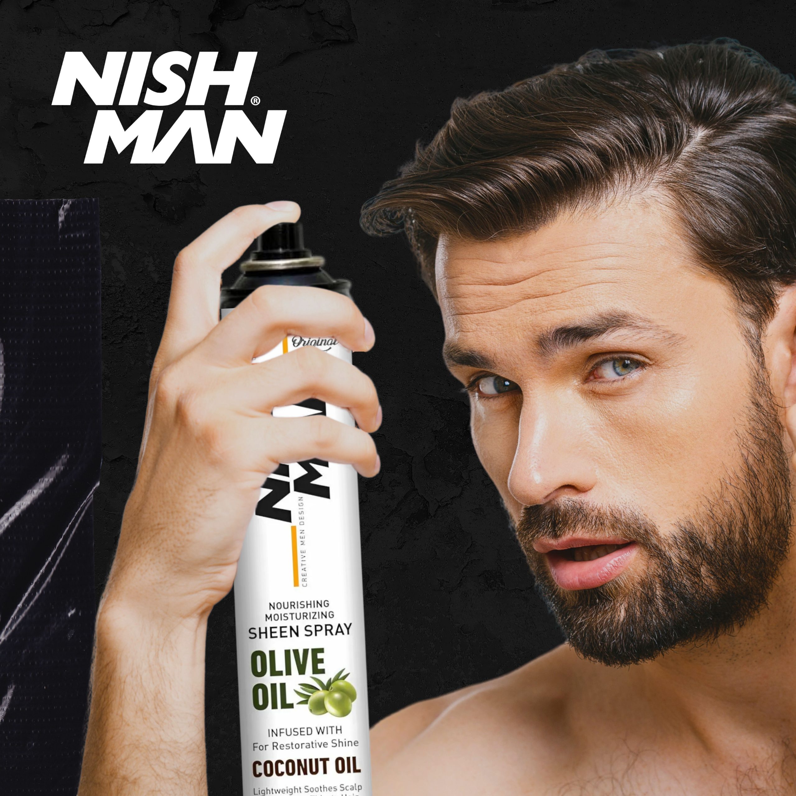 B0BVRFBFM5.PT05 Nishman Olive Oil Sheen Sprey Coconut Oil - 400ml - Image 6