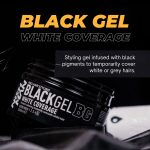 Nishman Ultra Hold Hair Styling Black Gel - White Coverage 300 ml - Image 2