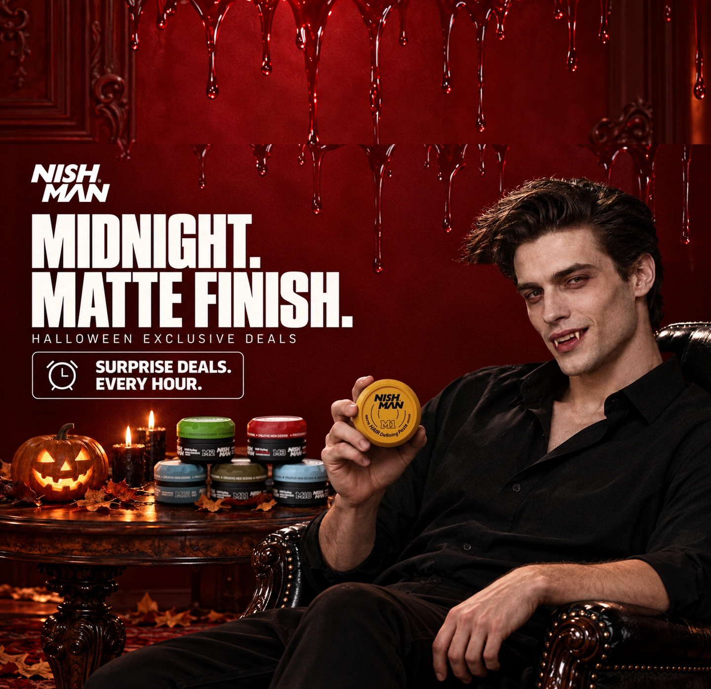 NISHMAN Midnight Matte Finish Halloween offers